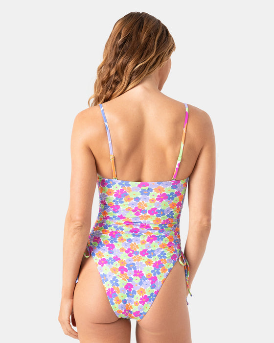 Roxy California Dreamin Bandeau Cheeky  One Piece-Lime