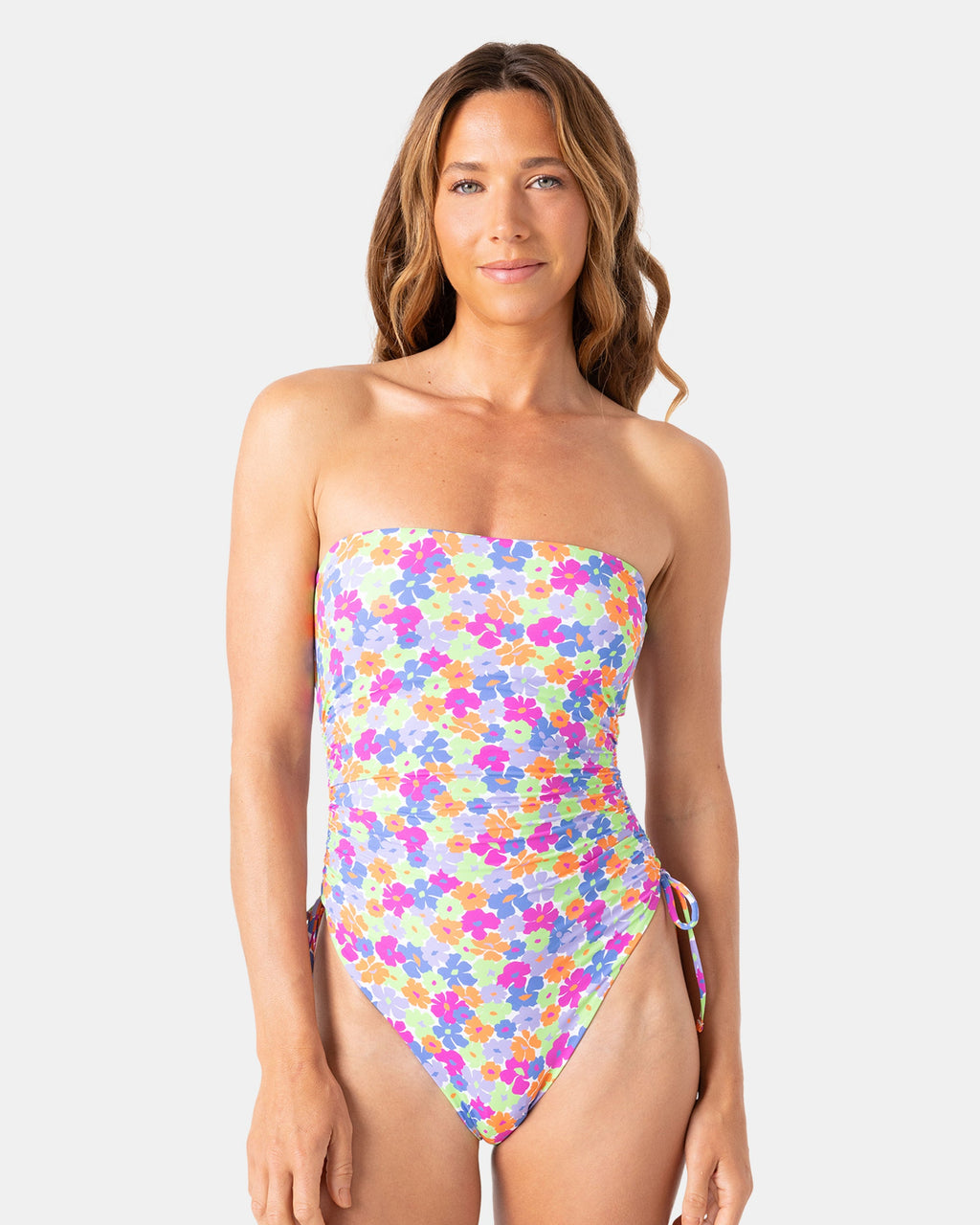 Roxy California Dreamin Bandeau Cheeky  One Piece-Lime