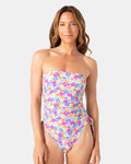 Roxy California Dreamin Bandeau Cheeky  One Piece-Lime