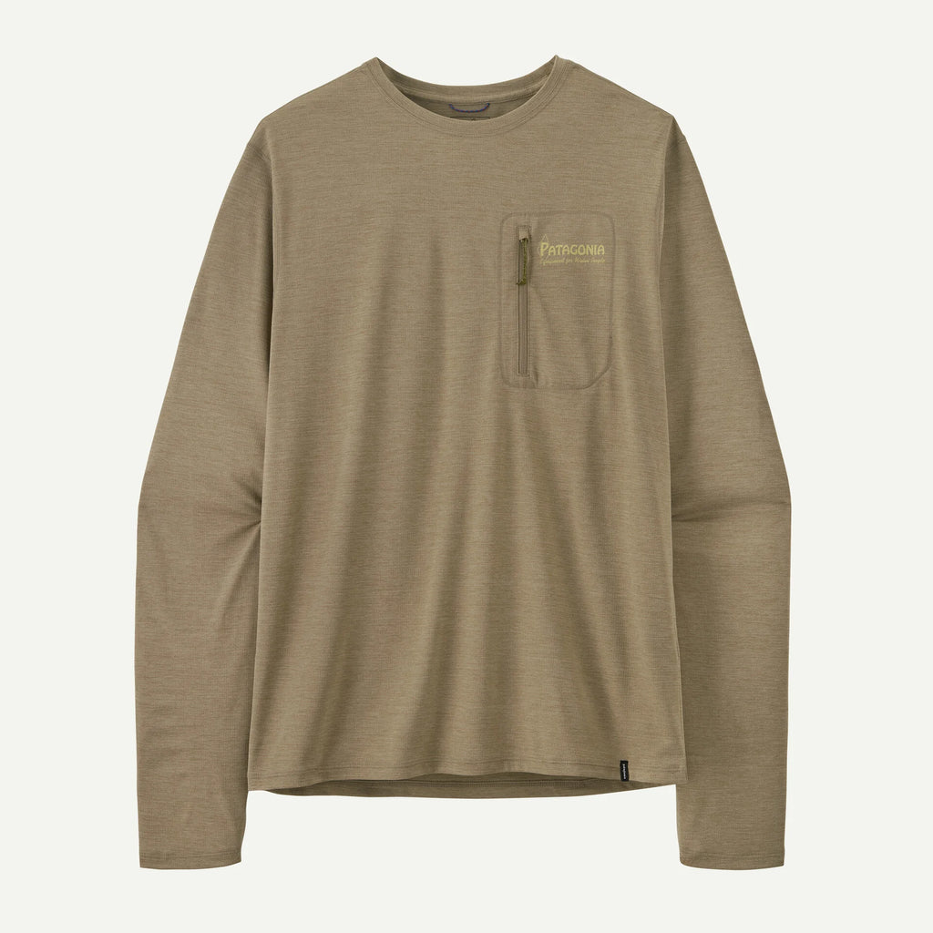 Patagonia x REAL Cap Cool L/S Water People Banner Sun Shirt-Seabird Grey