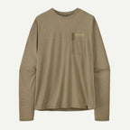 Patagonia x REAL Cap Cool L/S Water People Banner Sun Shirt-Seabird Grey