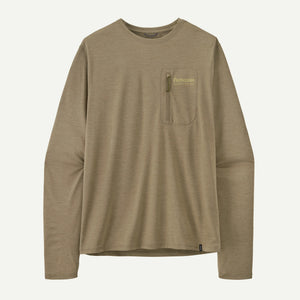 Patagonia x REAL Cap Cool L/S Water People Banner Sun Shirt-Seabird Grey