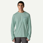 Patagonia x REAL Cap Cool L/S Water People Banner Sun Shirt-Thermal Blue
