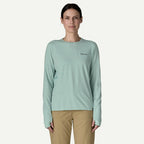 Patagonia x REAL W's L/S Cap Cool Peak Visions Sun Shirt-Thermal Blue