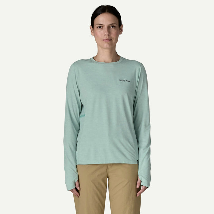 Patagonia x REAL W's L/S Cap Cool Peak Visions Sun Shirt-Thermal Blue