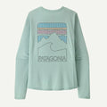 Patagonia x REAL W's L/S Cap Cool Peak Visions Sun Shirt-Thermal Blue