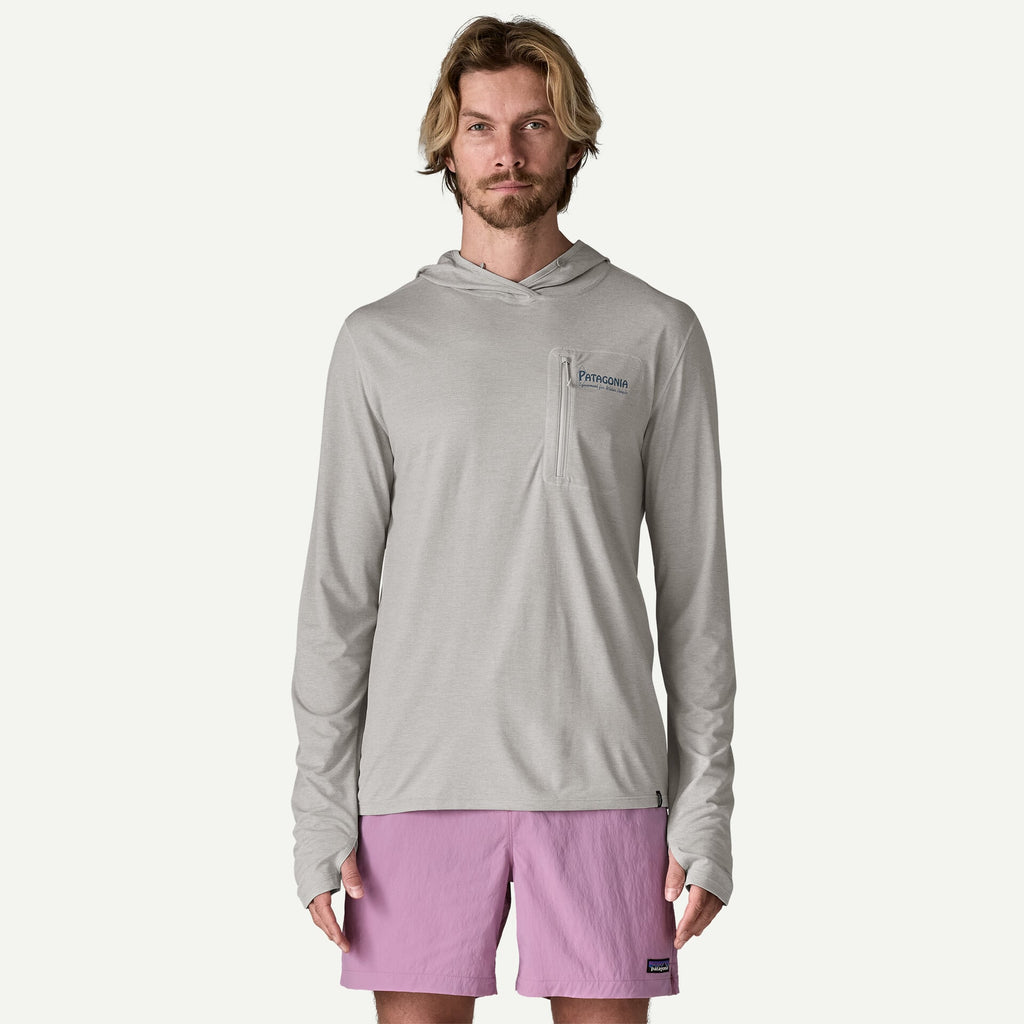 Patagonia x REAL Cap Cool Sun Hooded Water People Banner Sun Shirt-Crisp Grey