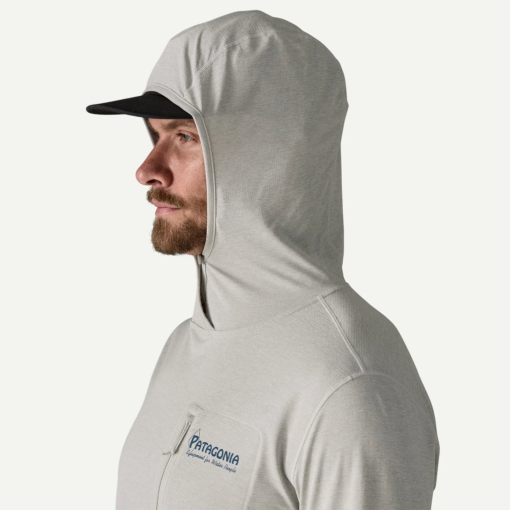 Patagonia x REAL Cap Cool Sun Hooded Water People Banner Sun Shirt-Crisp Grey