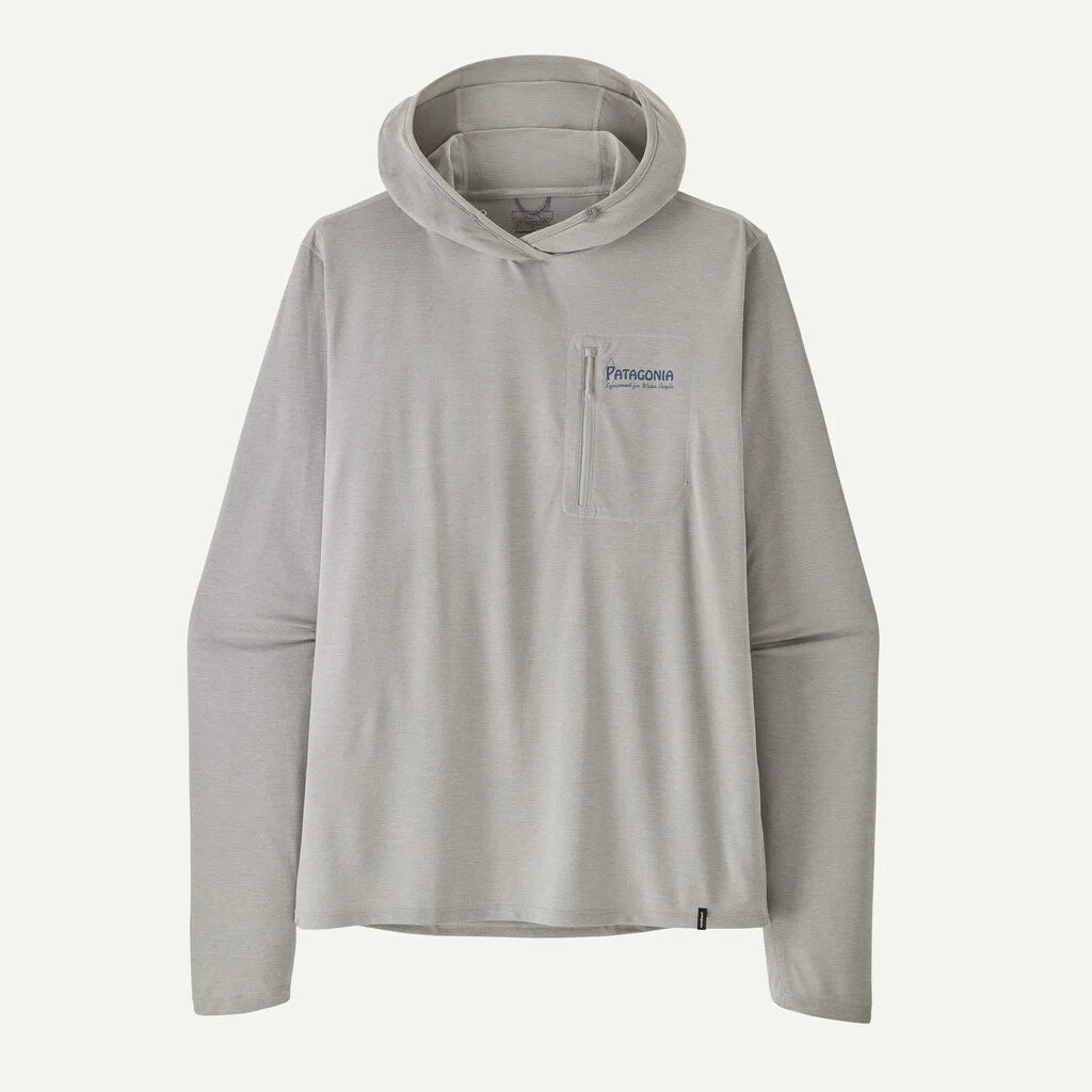 Patagonia x REAL Cap Cool Sun Hooded Water People Banner Sun Shirt-Crisp Grey
