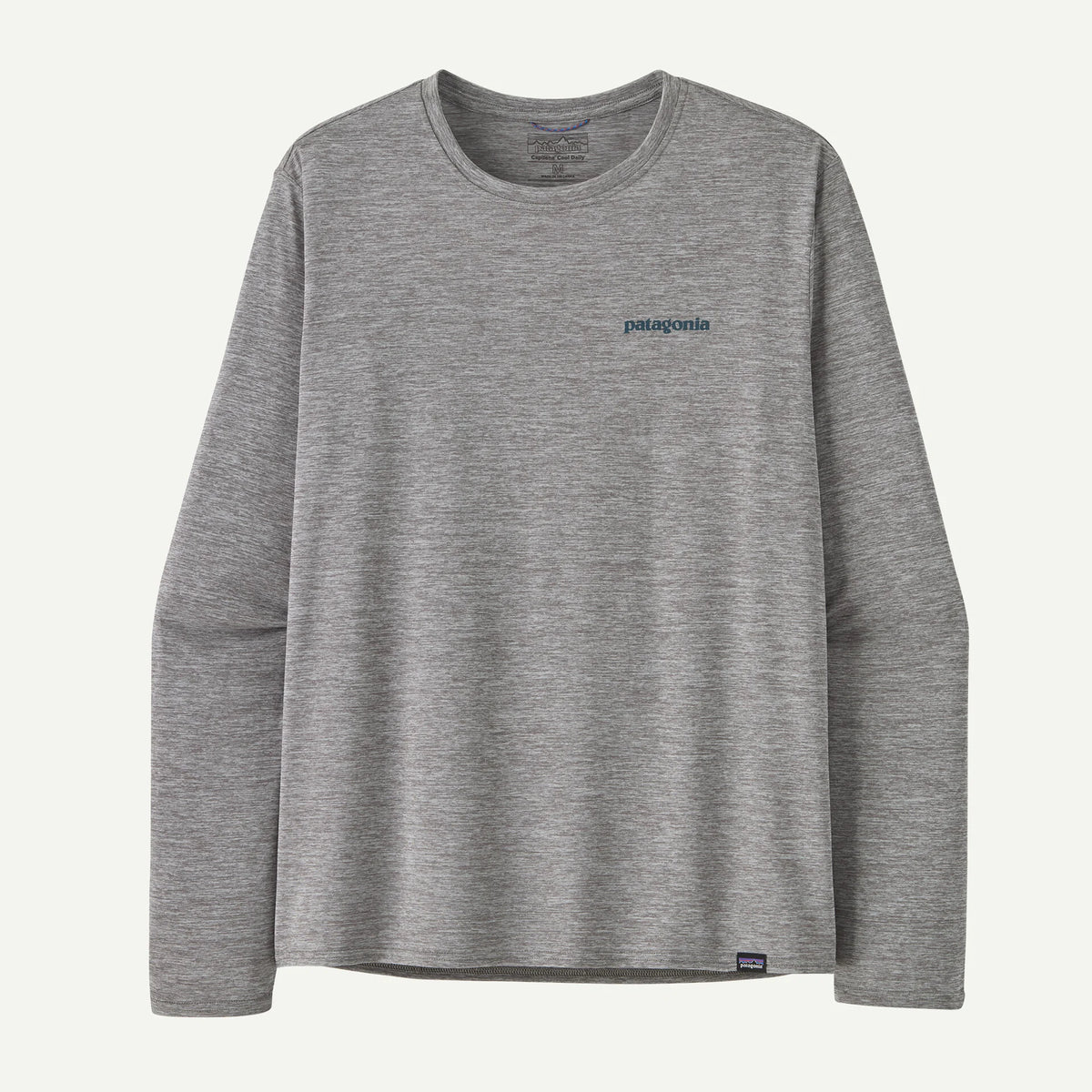Patagonia Cap Cool Daily Graphic L/S Shirt-Abalone Blue: Feather Grey