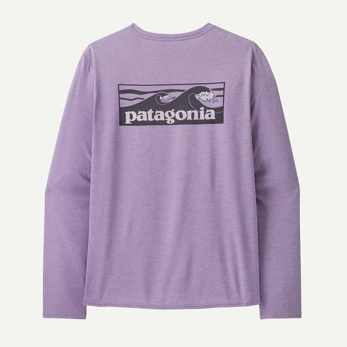 Patagonia Cap Cool Daily Graphic L/S Shirt-Concrete Purple X-Dye