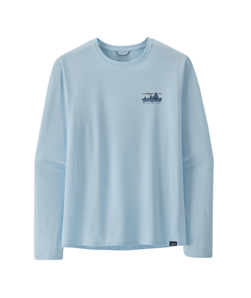 Patagonia Cap Cool Daily Graphic L/S Shirt-73 Skyline: Chilled Blue