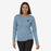 Patagonia Cap Cool Daily Graphic L/S Tee-Skyline Stencil: Steam Blue X-Dye