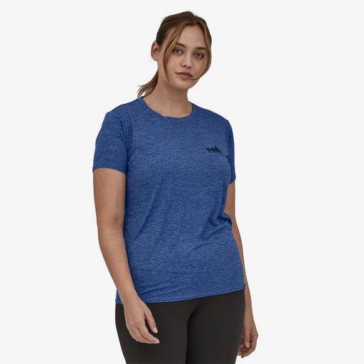 Patagonia Cap Cool Daily Graphic Tee-73 Skyline: Current Blue X-Dye