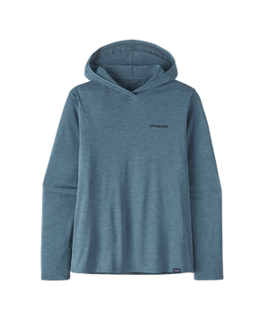 Patagonia Cap Cool Daily Graphic Hooded L/S Shirt-Boardshort Logo: Utility Blue X-Dye