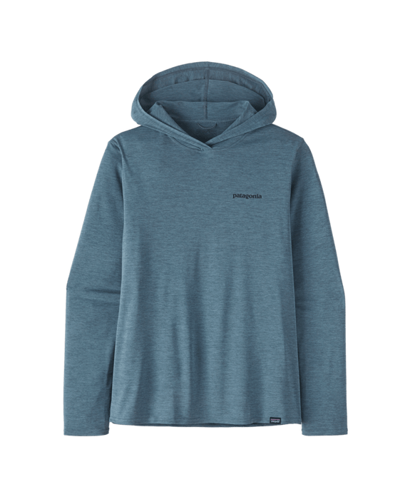 Patagonia Cap Cool Daily Graphic Hooded L/S Shirt-Boardshort Logo: Utility Blue X-Dye