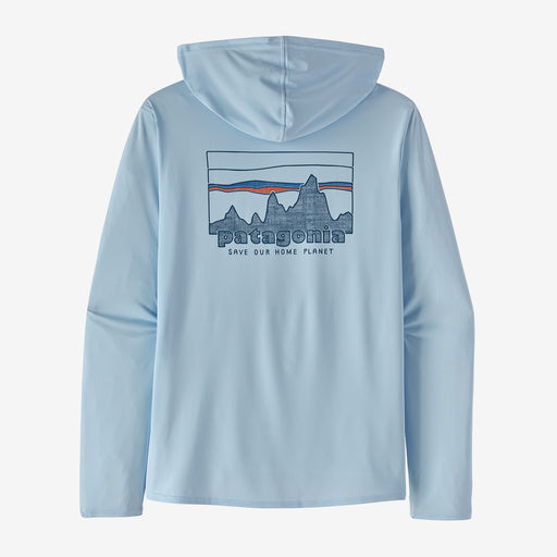 Patagonia Cap Cool Daily Graphic Hooded L/S Shirt-73 Skyline: Chilled Blue