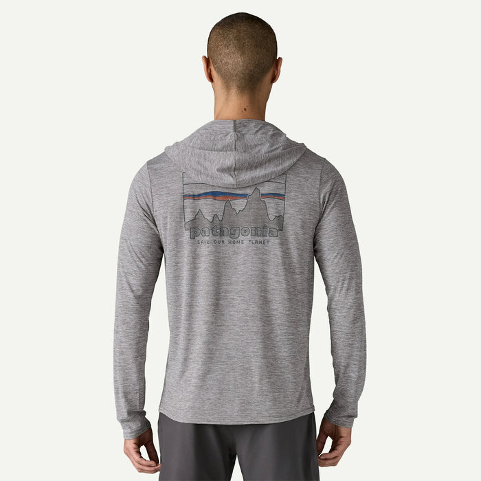Patagonia Cap Cool Daily Graphic Hooded L/S Shirt-Feather Grey