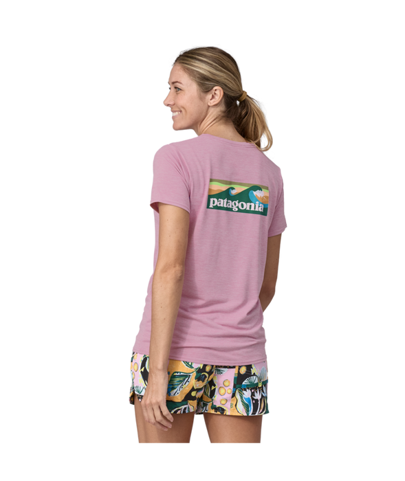 Patagonia Cap Cool Daily Graphic Shirt-Boardshort Logo: Milkweed Mauve X-Dye