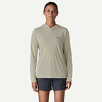Patagonia x REAL W's Cap Cool Daily Hooded Sun Shirt-Dyno White