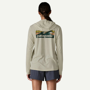 Patagonia x REAL W's Cap Cool Daily Boardshort Logo Sun Shirt-Dyno White