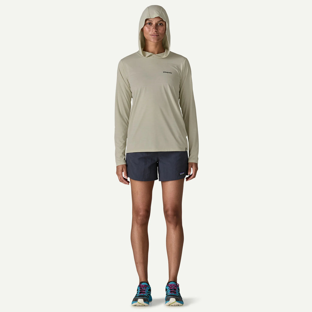 Patagonia x REAL W's Cap Cool Daily Hooded Sun Shirt-Dyno White
