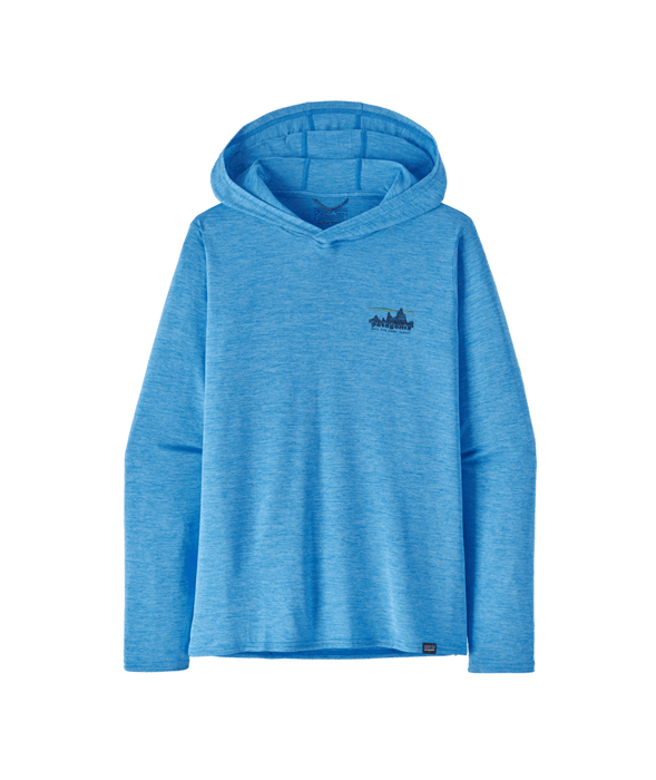 Patagonia Cap Cool Daily Graphic Hooded L/S Shirt-73 Skyline: Vessel Blue X-Dye