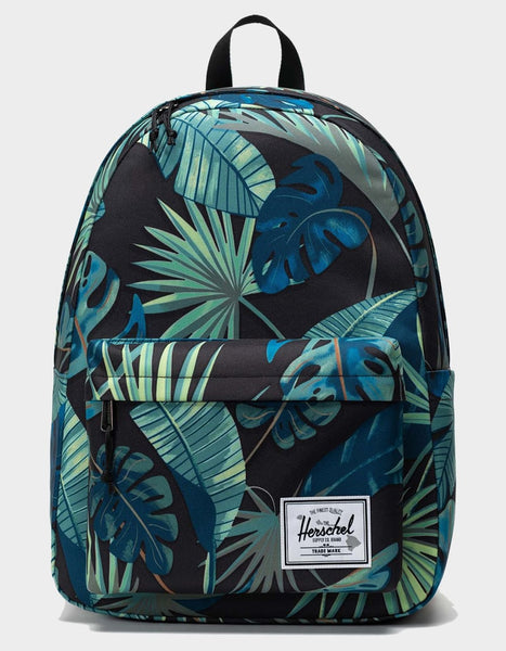 herschel backpack green black Herschel Classic XL Backpack-Black Palm Leaves — REAL Watersports