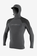 O'Neill Premium O'Zone L/S Hooded Rashguard-Smoke/Raven/Slate