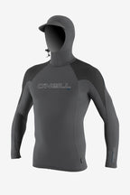 O'Neill Premium O'Zone L/S Hooded Rashguard-Smoke/Raven/Slate