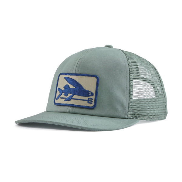 Patagonia Flying Fish Relaxed Trucker Hat-Cover Green