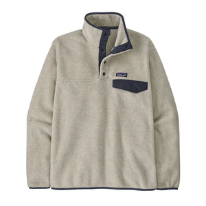 Patagonia LW Synch Snap-T P/O Jacket-Oatmeal Heather w/New Navy