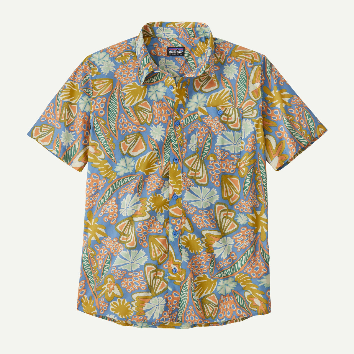 Patagonia Go To S/S Shirt-Flourish: Abundant Blue
