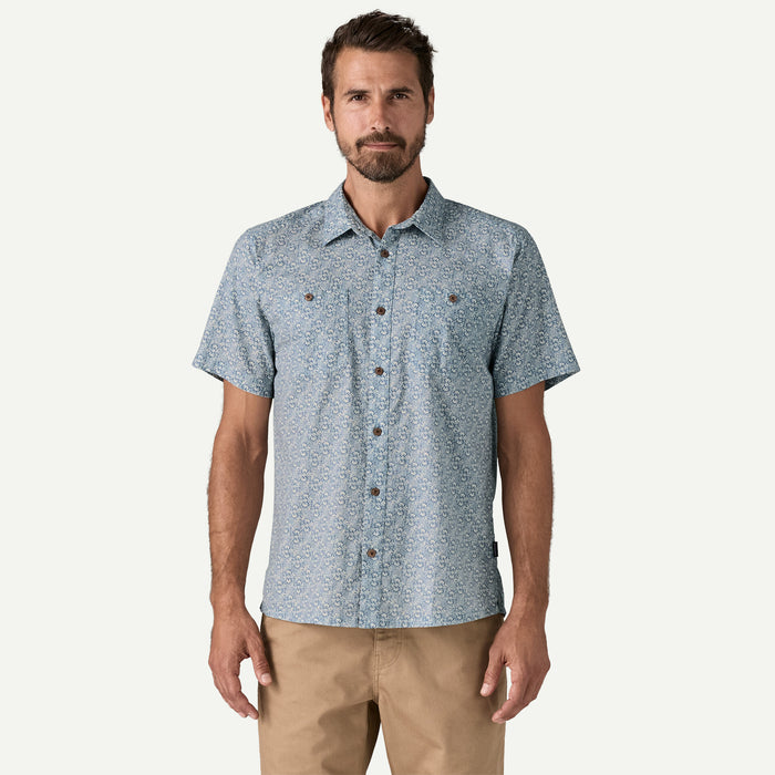 Patagonia Back Step S/S Shirt-Mountain Breeze: Still Blue