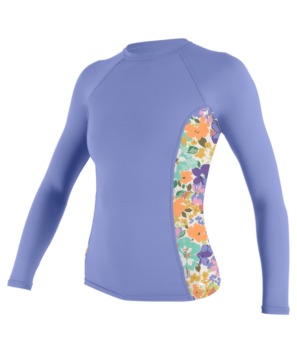O'Neill Wmn's Side Print L/S Rashguard-Lily/Samiflor