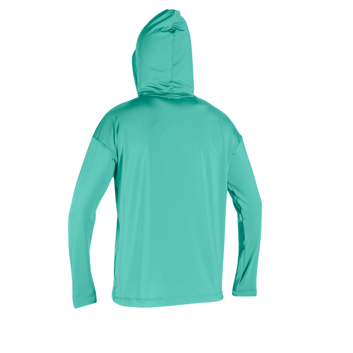 O'Neill Wmn's Side Print L/S Hooded Sun Shirt-Opal/Mirtrop