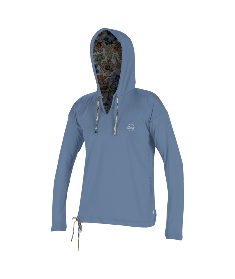 O'Neill Wmn's Print L/S Hooded Rashguard-Infinity/Talitha