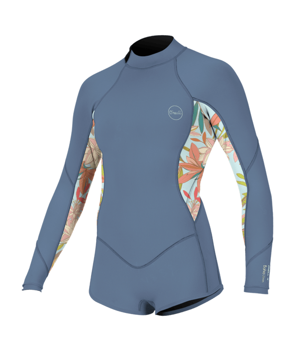 O'Neill Girl's Bahia 2/1mm BZ L/S Springsuit-Infinity/Dahlia/Infinity