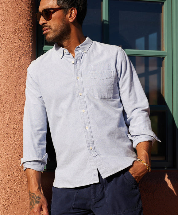 Outerknown The Artist Oxford Shirt-Oxford Blue