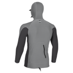 O'Neill Hyperfreak Skins O'Zone L/S Hooded Rashguard-Smoke/Tempsteel