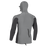 O'Neill Hyperfreak Skins O'Zone L/S Hooded Rashguard-Smoke/Tempsteel