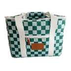 Local Beach Packable Checker Cooler Bag Cooler-Green/Blue