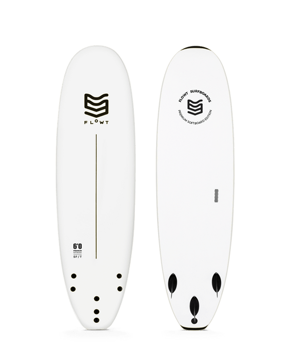 Actual Board: Flowt Premium Soft Top 6'0"-White — 42L