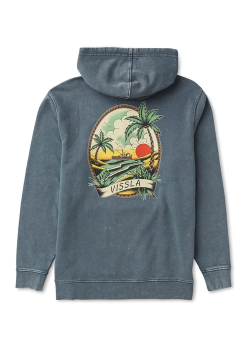 Vissla Washout Eco PO Hoodie Sweatshirt-Naval