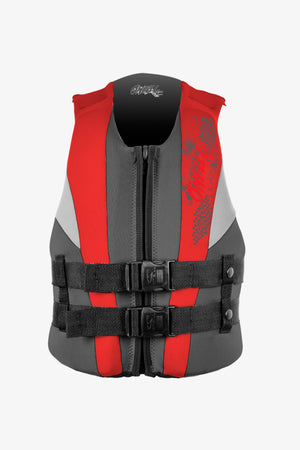 O'Neill Youth Reactor USCG Life Vest-Coal/Red/Flint