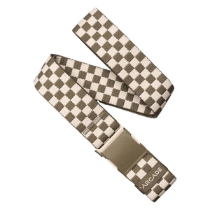 Arcade Check Belt-Crocodile/Khaki