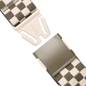 Arcade Check Belt-Crocodile/Khaki