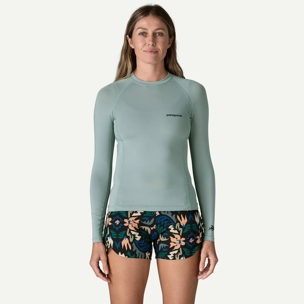 Patagonia x REAL W's R0 L/S Rashguard-Blue Sage