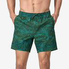 Patagonia Hydropeak Volley 16 in Boardshorts-Cliffs and Coves: Conifer Green