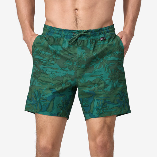 Patagonia Hydropeak Volley 16 in Boardshorts-Cliffs and Coves: Conifer Green